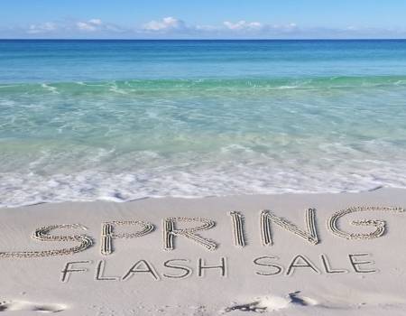 Spring Flash Sale, Spring Break Destin 30A Florida Deals, Spring Break Vacation Rentals, Spring Beach Rentals